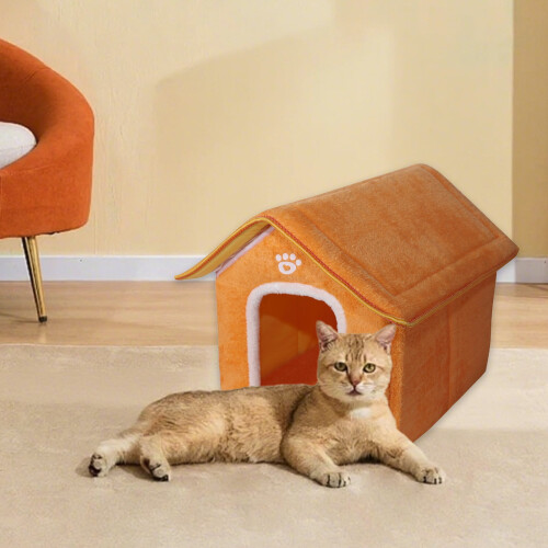 Tenda dobrável para cães e gatos com base antiderrapante.