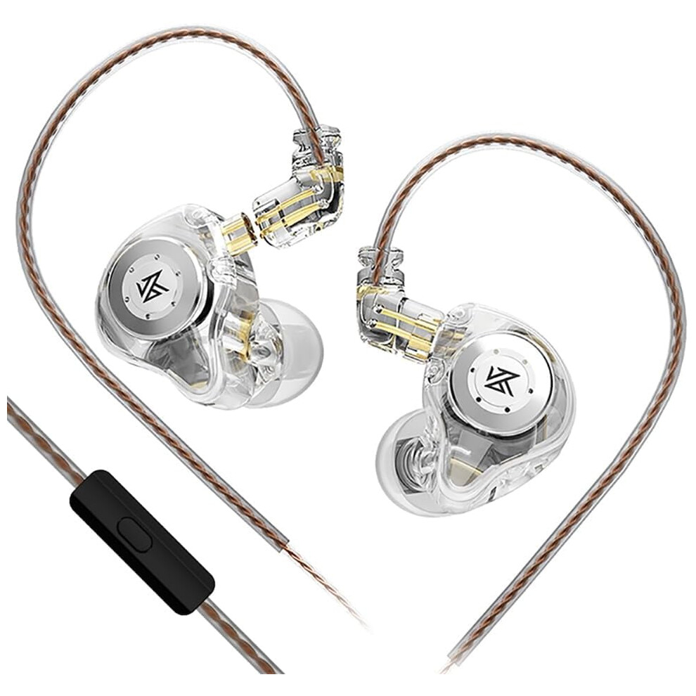 Kz Edx Pro In-Ear Headphones With 1Dd, Hifi Stereo Sound, Noise Cancelling, Gaming & Music, W/Mic White 9485826502616
