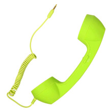 Vintage Handset Headset Compatible with Mobile & Landline Phones – Retro Microphone with Volume Control, Noise Reduction, Hands-Free Calling