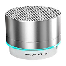Altavoz portátil Bluetooth 5.0 Qocolhg con luces de colores que se encienden al respirar, mini altavoz metálico de 3 W para el hogar/exteriores –