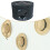 Hat Box Foldable Storage Bin Hat Storage Box Round Caps Boxes for Clothes Closet Black Small 8