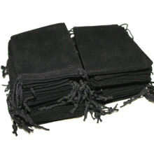 50 Pcs Velvet Drawstring Pouches Small Jewelry Bags for Travel Wedding Christmas Party Favor 1.97x2.76 Inches