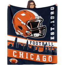 Plaid de football, cadeau idéal pour les fans de football, hommes, femmes et enfants. Couverture douce et confortable en flanelle, parfaite pour