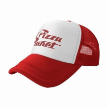Pizza klobúk s plochým okrajom, baseballová sieťovaná čiapka, nastaviteľná móda, hiphop unisex, klobúky pre otcov