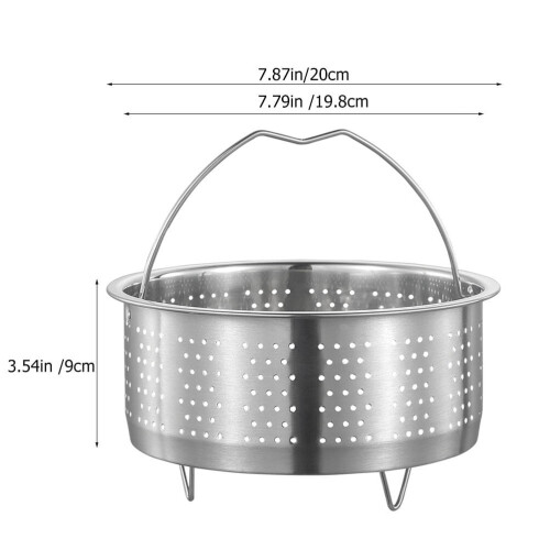 KALLORY Compact Steamer Basket Insert for Pot with Fast Drainage and Easy Storage 1