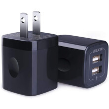 2-pack USB-väggladdare, 2.1A dubbla portar snabbkopplingskub kompatibel med iPhone 15-11, SE, X, Samsung S23-S21