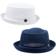 Sombrero Pork Pie de malla de verano de 2/6 piezas, estilo años 20, ideal para fiestas y disfraces, para hombres y mujeres (unisex).