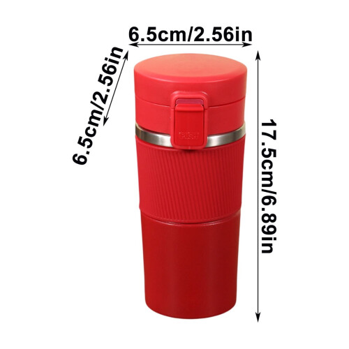 Rød kaffetermokande rustfrit stål 500ml 2