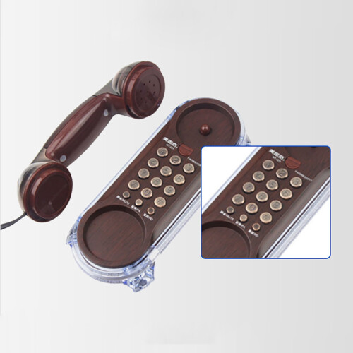 Wall Mounted Telephone with Big Buttons Redial Flashing 1