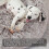 Plush Paw-Shaped Calming Pet Bed Medium Donut Cushion 4