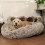 Plush Paw-Shaped Calming Pet Bed Medium Donut Cushion 5