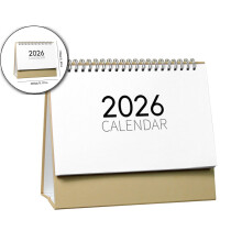 2026Företagskalender för kontor, kraftpapper, arrangör med dagliga block och triangulärt stativ