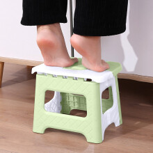 Tabouret pliant léger et portable vert et blanc