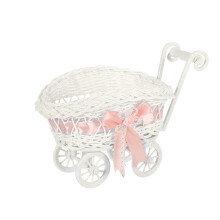 Carrito de dulces de mimbre para fiestas – 1 pieza