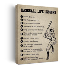 Inspirerende veggkunstplakat med baseballmotiv for kvinnelige idrettsutøvere