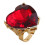 Anillo unisex ajustable de aleación con forma de corazón 1