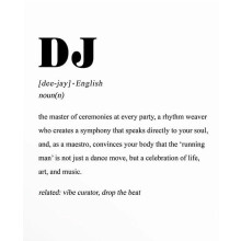 DJ Definition lerretsplakat