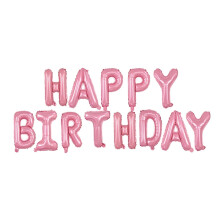 13-teiliges „Happy Birthday“-Ballonbanner, 40 cm große Buchstaben aus Mylarfolie, personalisierte Namensballons, wiederverwendbar, für