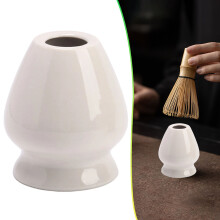 Ceramiczny uchwyt na trzepaczkę do matchy – biały, 1 sztuka