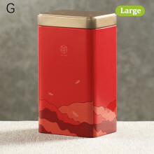(Größe G) Aufbewahrungsbox aus Weißblech, versiegelte Teedose, kleines quadratisches Kaffeeglas, Teebehälter, Dosen, kleine