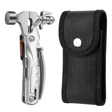 Upgraded 16-in-1 Multitool Hammer w/ Adjustable Wrench, Screwdriver, Wire Cutter, Bottle Opener – Compatible with Camping & Outdoor Use