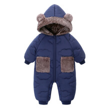Schneeanzug für Mädchen, Jumpsuit, Baby-Strampler mit Ohren, warme Daunenjacke, Schlafanzug für 2-3 Jahre
