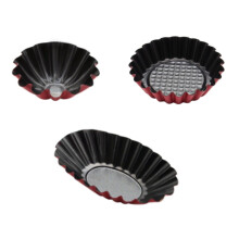 Reusable Tartlets Pans Red Non-Stick Design Even Heat Conductivity 3Pcs