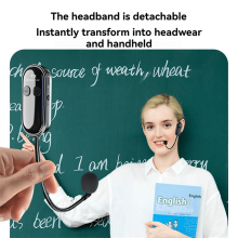 2.4G bezdrátový mikrofonní headset s dlouhým dosahem, ruční mikrofon 2v1 pro výuku pódiových umělců a fitness instruktorů