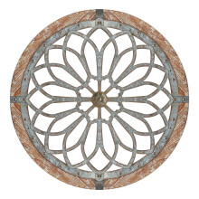Traditionelle runde Metallwandkunst, handgefertigt, Landhausdeko