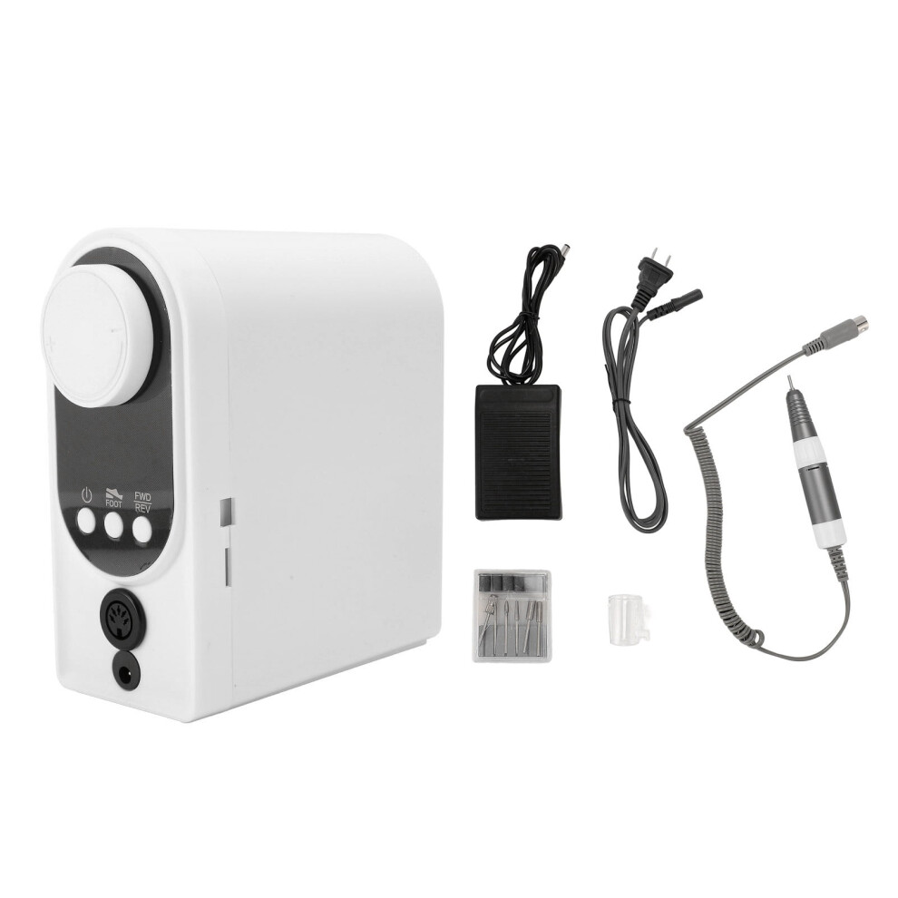 Electric Nail Drill Machine 35000RPM with Foot Pedal and Drill Bits for Salon and Home Use