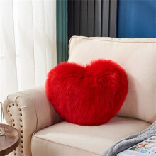 Διακοσμητικό Μαξιλάρι σε Σχήμα Καρδιάς Κόκκινο 40x35cm (1 Συσκευασία)