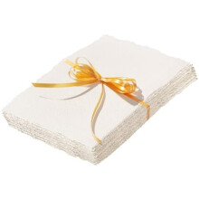 50 folhas de papel com borda irregular, 12,7 x 17,8 cm (5 x 7 polegadas), 160 g/m², papel artesanal com textura áspera para aquarela, ideal para