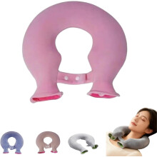 U-Shape Hot Water Bag for Neck/Shoulder, Removable Flannel Cover & Snap Fastener – Compatible with Home, Office & Travel