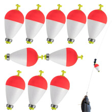Fishing Float 10X Oval Fishing Slip Bobbers Water Cork Ball Weighted Outdoor Sports Accessories For Trout River Lake Ice Deep Freshwater noble