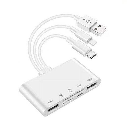 Κιτ προσαρμογέα κάμερας OTG USB WQNZMADO για συσκευή ανάγνωσης καρτών Micro-SD/TF, συμβατό με