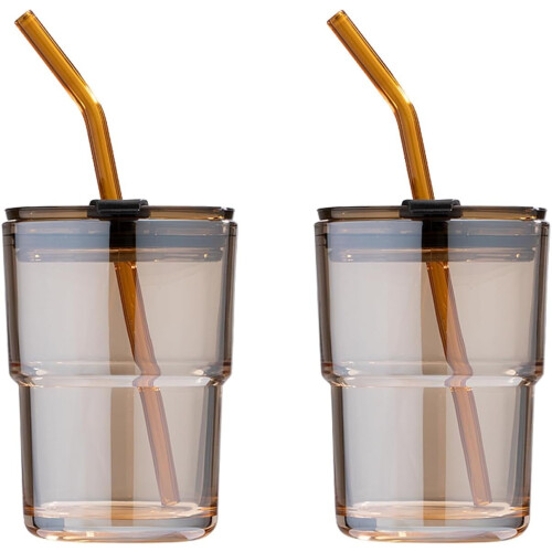 Ποτήρι νερού Tumbler, φλιτζάνια με καλαμάκι και σφραγισμένο καπάκι για καφέ,