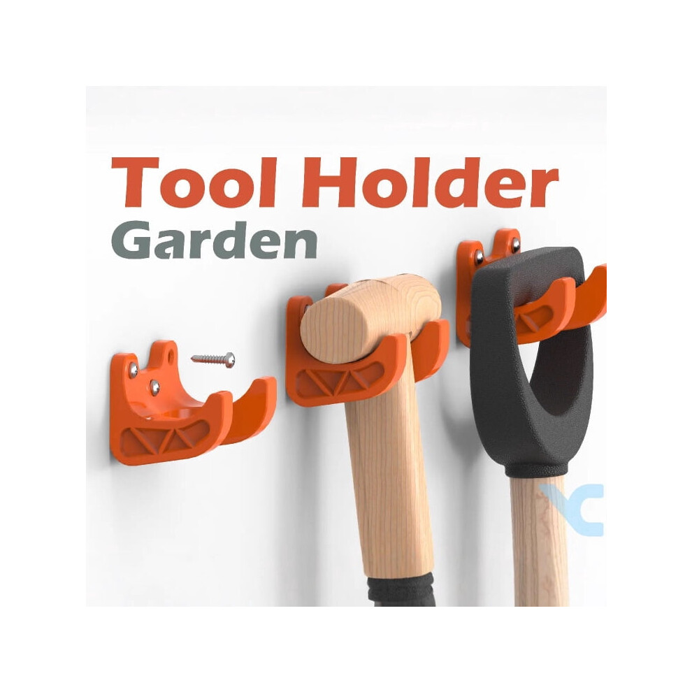 5Pcs Garden Tool Hanger With 35Mm Diameter, Broom Shovel Rake Wall Mount Hook, Screw Fixed Storage Bracket For Garage, Shed, Diy Tools 9130661868150
