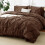 Brown Full Size Comforter Set Pinch Pleat 7-Piece 1