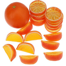 Blocs de 19 tranches d'orange artificielles, faux fruits réalistes pour la décoration de fêtes, cuisines et mariages – Compatibles avec la