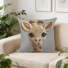 Sierkussenhoezen, 18x18 cm, met schattige dierenprint voor bank en woonkamer als decoratie.
