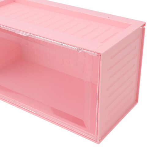 2-stufige Figurenvitrine, Rosa, mit Lichtsensor 1