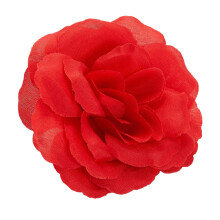 Kunstige roseblomsterhoder, realistiske stoffblomster til bryllupsbukett, festdekor, DIY-håndverk, blomsteroppsatser, falmer ikke (3x3 tommer) rød
