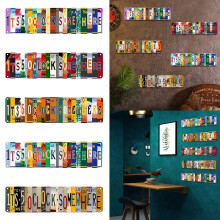 Retro bar- en clubbord van vintage metaal, geschikt als wanddecoratie voor mancave, garage, kelder of café. Grappig bord voor thuisbar TM8001-2