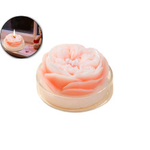 Bougies roses en cire de soja, bougies parfumées décoratives en forme de fleur, idéales pour la décoration de chambre.