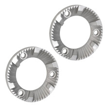 Lot de 2 meules de précision pour moulin à café de 40 mm, construction en acier inoxydable, efficacité de coupe et réduction de la chaleur