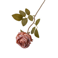 1 stk. 43 cm kunstige silkeroser med lange stilker, realistisk kunstig rosegren til DIY-bryllup, vase, hjemmedekor – kompatibel med standardvaser