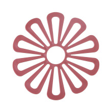 Silicone Flower-Shaped Trivet Mat – Heat Resistant, Non-Slip, Easy Clean, Red