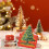 Conjunto de 10 cartões de Natal com tema de árvore de Natal. 5