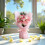 Pink Artificial Roses Long Stem 12 pcs 2