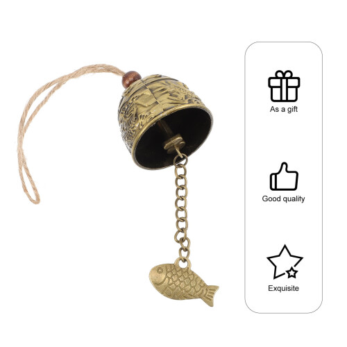Pendentif carillon éolien en métal doré - Style chinois vintage 1